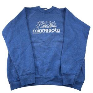 Minnesota Vintage Sweatshirt XL Blue Fruit Of The Loom Made In USA